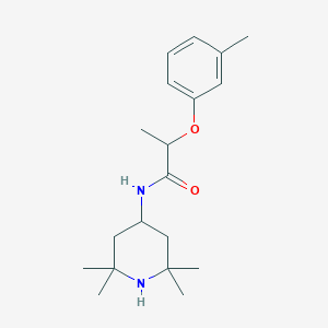 molecular formula C19H30N2O2 B5962988 2-(3-methylphenoxy)-N-(2,2,6,6-tetramethyl-4-piperidinyl)propanamide 