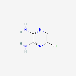molecular formula C4H5ClN4 B596300 5-Chloropyrazine-2,3-diamine CAS No. 1259479-81-6