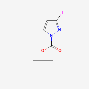 molecular formula C8H11IN2O2 B596301 1-叔丁氧羰基-3-碘-1H-吡唑 CAS No. 1233513-13-7