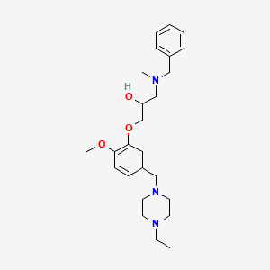 molecular formula C25H37N3O3 B5963021 1-[benzyl(methyl)amino]-3-{5-[(4-ethyl-1-piperazinyl)methyl]-2-methoxyphenoxy}-2-propanol 