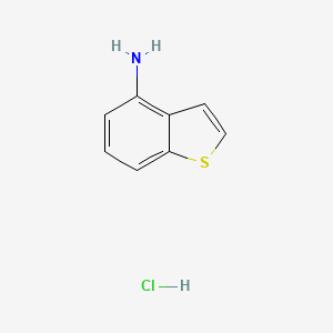 molecular formula C8H8ClNS B596305 Benzo[b]thiophen-4-amine hydrochloride CAS No. 19075-32-2