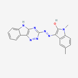 1,5-dimethyl-1H-indole-2,3-dione 3-(5H-[1,2,4]triazino[5,6-b]indol-3-ylhydrazone)