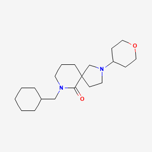 molecular formula C20H34N2O2 B5963064 7-(cyclohexylmethyl)-2-(tetrahydro-2H-pyran-4-yl)-2,7-diazaspiro[4.5]decan-6-one 