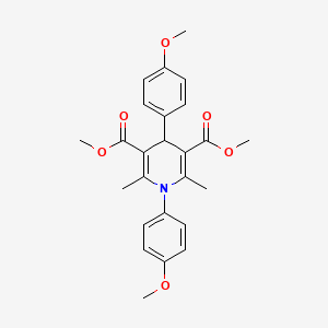 molecular formula C25H27NO6 B5963112 dimethyl 1,4-bis(4-methoxyphenyl)-2,6-dimethyl-1,4-dihydro-3,5-pyridinedicarboxylate 