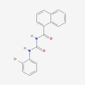 molecular formula C18H13BrN2O2 B5963114 N-{[(2-bromophenyl)amino]carbonyl}-1-naphthamide 