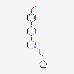 molecular formula C24H39N3O B5963130 1-[1-(3-cyclopentylpropyl)-3-piperidinyl]-4-(4-methoxyphenyl)piperazine 