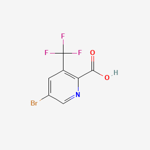 molecular formula C7H3BrF3NO2 B596314 5-Bromo-3-(trifluoromethyl)pyridine-2-carboxylic acid CAS No. 1211580-84-5