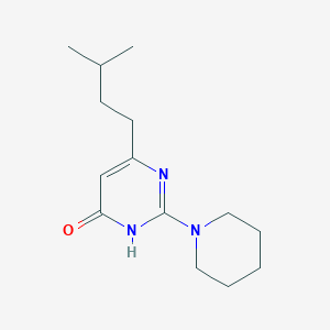 molecular formula C14H23N3O B5963153 6-(3-methylbutyl)-2-(1-piperidinyl)-4(3H)-pyrimidinone 