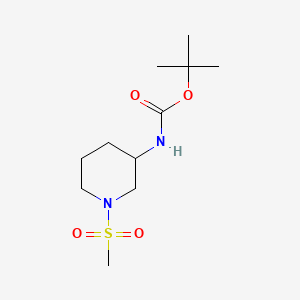 molecular formula C11H22N2O4S B596318 Tert-butyl 1-(methylsulfonyl)piperidin-3-ylcarbamate CAS No. 1262310-00-8