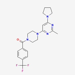 2-methyl-4-(1-pyrrolidinyl)-6-{4-[4-(trifluoromethyl)benzoyl]-1-piperazinyl}pyrimidine