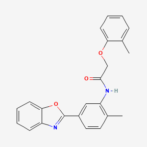molecular formula C23H20N2O3 B5963199 N-[5-(1,3-benzoxazol-2-yl)-2-methylphenyl]-2-(2-methylphenoxy)acetamide 