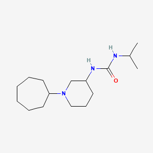 molecular formula C16H31N3O B5963215 N-(1-cycloheptyl-3-piperidinyl)-N'-isopropylurea 