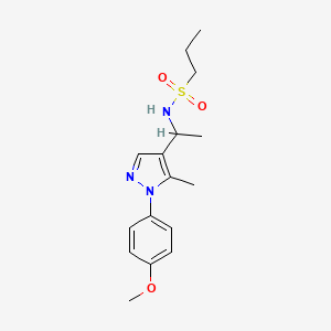 molecular formula C16H23N3O3S B5963234 N-{1-[1-(4-methoxyphenyl)-5-methyl-1H-pyrazol-4-yl]ethyl}-1-propanesulfonamide 