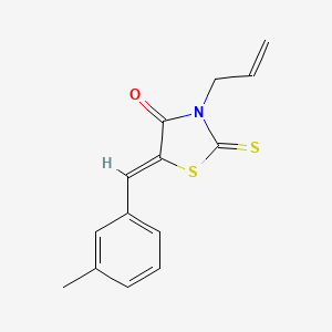 molecular formula C14H13NOS2 B5963242 3-allyl-5-(3-methylbenzylidene)-2-thioxo-1,3-thiazolidin-4-one 