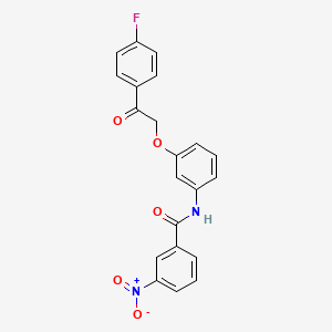 molecular formula C21H15FN2O5 B5963257 N-{3-[2-(4-fluorophenyl)-2-oxoethoxy]phenyl}-3-nitrobenzamide 