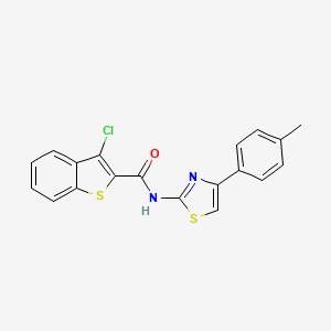 molecular formula C19H13ClN2OS2 B5963279 3-chloro-N-[4-(4-methylphenyl)-1,3-thiazol-2-yl]-1-benzothiophene-2-carboxamide 