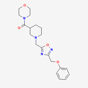 molecular formula C20H26N4O4 B5963303 4-[(1-{[3-(phenoxymethyl)-1,2,4-oxadiazol-5-yl]methyl}-3-piperidinyl)carbonyl]morpholine 