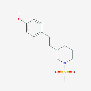 molecular formula C15H23NO3S B5963326 3-[2-(4-methoxyphenyl)ethyl]-1-(methylsulfonyl)piperidine 