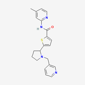 N-(4-methyl-2-pyridinyl)-5-[1-(3-pyridinylmethyl)-2-pyrrolidinyl]-2-thiophenecarboxamide