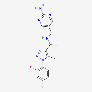 5-[({1-[1-(2,4-difluorophenyl)-5-methyl-1H-pyrazol-4-yl]ethyl}amino)methyl]-2-pyrimidinamine