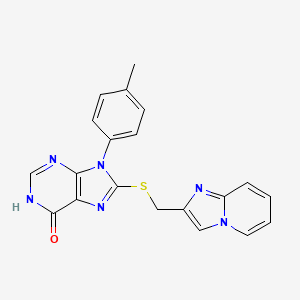 8-[(imidazo[1,2-a]pyridin-2-ylmethyl)thio]-9-(4-methylphenyl)-1,9-dihydro-6H-purin-6-one