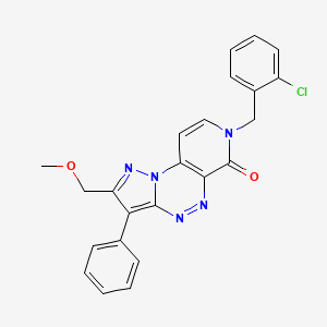 molecular formula C23H18ClN5O2 B5963361 7-(2-chlorobenzyl)-2-(methoxymethyl)-3-phenylpyrazolo[5,1-c]pyrido[4,3-e][1,2,4]triazin-6(7H)-one 