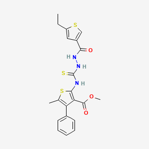 methyl 2-[({2-[(5-ethyl-3-thienyl)carbonyl]hydrazino}carbonothioyl)amino]-5-methyl-4-phenyl-3-thiophenecarboxylate