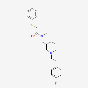 N-({1-[2-(4-fluorophenyl)ethyl]-3-piperidinyl}methyl)-N-methyl-2-(phenylthio)acetamide