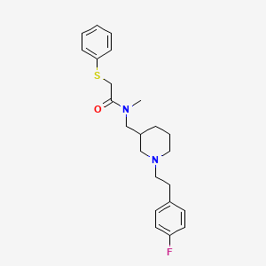 molecular formula C23H29FN2OS B5963401 N-({1-[2-(4-fluorophenyl)ethyl]-3-piperidinyl}methyl)-N-methyl-2-(phenylthio)acetamide 