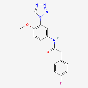 molecular formula C16H14FN5O2 B5963415 2-(4-fluorophenyl)-N-[4-methoxy-3-(1H-tetrazol-1-yl)phenyl]acetamide 
