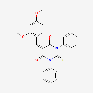 5-(2,4-dimethoxybenzylidene)-1,3-diphenyl-2-thioxodihydro-4,6(1H,5H)-pyrimidinedione