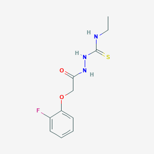molecular formula C11H14FN3O2S B5963447 N-ethyl-2-[(2-fluorophenoxy)acetyl]hydrazinecarbothioamide 