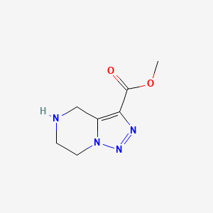 molecular formula C7H10N4O2 B596346 Methyl 4,5,6,7-tetrahydro-[1,2,3]triazolo[1,5-a]pyrazine-3-carboxylate CAS No. 1211538-23-6