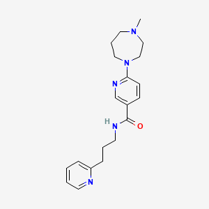 6-(4-methyl-1,4-diazepan-1-yl)-N-[3-(2-pyridinyl)propyl]nicotinamide