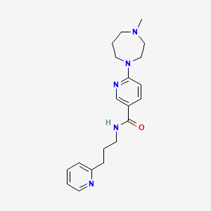 molecular formula C20H27N5O B5963460 6-(4-methyl-1,4-diazepan-1-yl)-N-[3-(2-pyridinyl)propyl]nicotinamide 