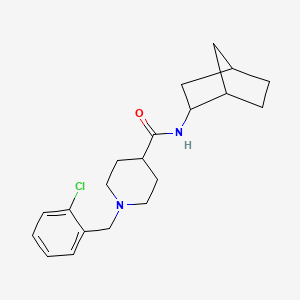 molecular formula C20H27ClN2O B5963497 N-bicyclo[2.2.1]hept-2-yl-1-(2-chlorobenzyl)-4-piperidinecarboxamide 