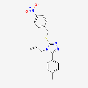 molecular formula C19H18N4O2S B5963510 4-allyl-3-(4-methylphenyl)-5-[(4-nitrobenzyl)thio]-4H-1,2,4-triazole 