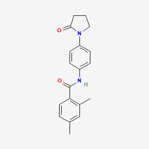 molecular formula C19H20N2O2 B5963523 2,4-dimethyl-N-[4-(2-oxo-1-pyrrolidinyl)phenyl]benzamide 