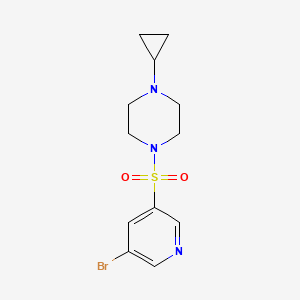 molecular formula C12H16BrN3O2S B596356 1-(5-Bromopyridin-3-ylsulfonyl)-4-cyclopropylpiperazine CAS No. 1291410-97-3