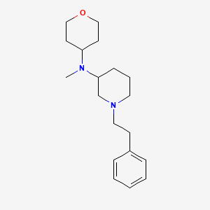 molecular formula C19H30N2O B5963567 N-methyl-1-(2-phenylethyl)-N-(tetrahydro-2H-pyran-4-yl)-3-piperidinamine 