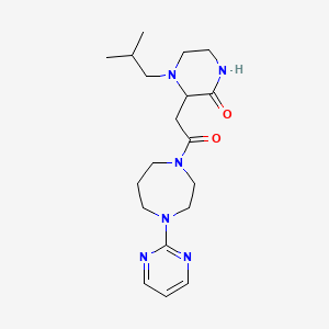 molecular formula C19H30N6O2 B5963571 4-isobutyl-3-{2-oxo-2-[4-(2-pyrimidinyl)-1,4-diazepan-1-yl]ethyl}-2-piperazinone 
