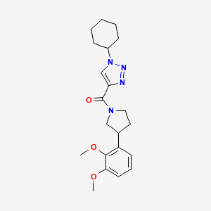 molecular formula C21H28N4O3 B5963579 1-cyclohexyl-4-{[3-(2,3-dimethoxyphenyl)-1-pyrrolidinyl]carbonyl}-1H-1,2,3-triazole 