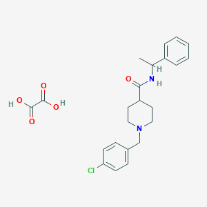 molecular formula C23H27ClN2O5 B5963607 1-(4-chlorobenzyl)-N-(1-phenylethyl)-4-piperidinecarboxamide oxalate 
