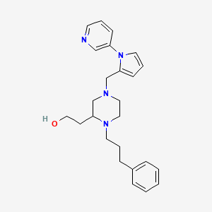 2-(1-(3-phenylpropyl)-4-{[1-(3-pyridinyl)-1H-pyrrol-2-yl]methyl}-2-piperazinyl)ethanol