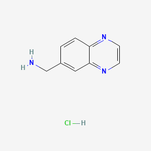 molecular formula C9H10ClN3 B596367 Quinoxalin-6-ylmethanamine hydrochloride CAS No. 1276056-88-2