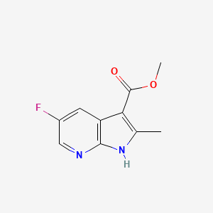 molecular formula C10H9FN2O2 B596368 Methyl 5-fluoro-2-methyl-1H-pyrrolo[2,3-B]pyridine-3-carboxylate CAS No. 1312755-47-7
