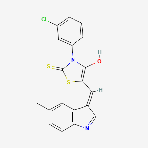 molecular formula C20H15ClN2OS2 B5963719 3-(3-chlorophenyl)-5-[(2,5-dimethyl-1H-indol-3-yl)methylene]-2-thioxo-1,3-thiazolidin-4-one 