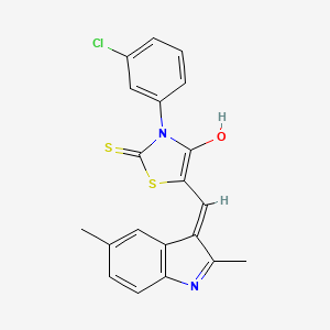 3-(3-chlorophenyl)-5-[(2,5-dimethyl-1H-indol-3-yl)methylene]-2-thioxo-1,3-thiazolidin-4-one