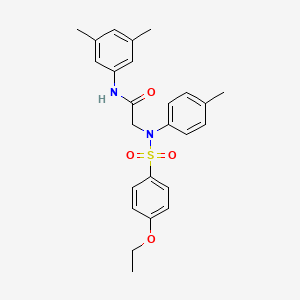 molecular formula C25H28N2O4S B5963726 N~1~-(3,5-dimethylphenyl)-N~2~-[(4-ethoxyphenyl)sulfonyl]-N~2~-(4-methylphenyl)glycinamide CAS No. 6221-41-6