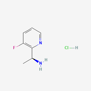molecular formula C7H10ClFN2 B596373 (S)-1-(3-Fluororopyridin-2-yl)ethylamine Hydrochloride CAS No. 1311254-90-6